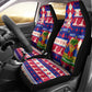 Afro Haiti Christmas Car Seat Cover Jwaye Nowe Neg Marron With Coat Of Arms - African Pride