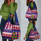 Afro Haiti Christmas Grocery Bag Jwaye Nowe Neg Marron With Coat Of Arms - African Pride