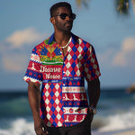 Afro Haiti Christmas Hawaiian Shirt Jwaye Nowe Neg Marron With Coat Of Arms - African Pride