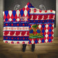 Afro Haiti Christmas Hooded Blanket Jwaye Nowe Neg Marron With Coat Of Arms - African Pride