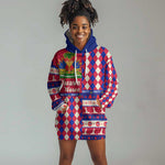 Afro Haiti Christmas Hoodie Dress Jwaye Nowe Neg Marron With Coat Of Arms - African Pride