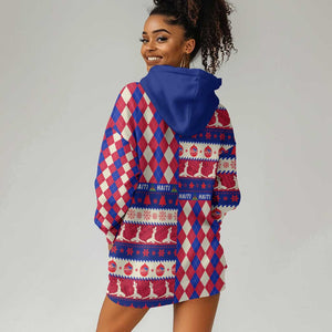 Afro Haiti Christmas Hoodie Dress Jwaye Nowe Neg Marron With Coat Of Arms - African Pride