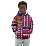 Afro Haiti Christmas Kid Hoodie Jwaye Nowe Neg Marron With Coat Of Arms - African Pride