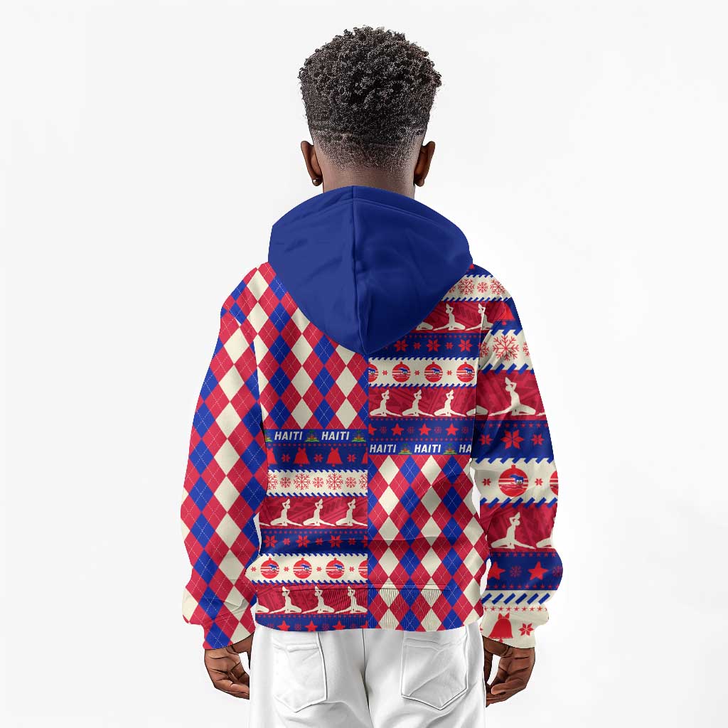 Afro Haiti Christmas Kid Hoodie Jwaye Nowe Neg Marron With Coat Of Arms - African Pride