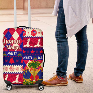 Afro Haiti Christmas Luggage Cover Jwaye Nowe Neg Marron With Coat Of Arms - African Pride