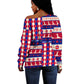 Afro Haiti Christmas Off Shoulder Sweater Jwaye Nowe Neg Marron With Coat Of Arms - African Pride