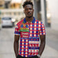 Afro Haiti Christmas Polo Shirt Jwaye Nowe Neg Marron With Coat Of Arms - African Pride