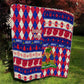 Afro Haiti Christmas Quilt Jwaye Nowe Neg Marron With Coat Of Arms - African Pride