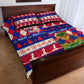Afro Haiti Christmas Quilt Bed Set Jwaye Nowe Neg Marron With Coat Of Arms - African Pride