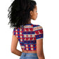 Afro Haiti Christmas Raglan Cropped T shirt Jwaye Nowe Neg Marron With Coat Of Arms - African Pride