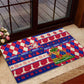 Afro Haiti Christmas Rubber Doormat Jwaye Nowe Neg Marron With Coat Of Arms - African Pride
