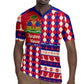 Afro Haiti Christmas Rugby Jersey Jwaye Nowe Neg Marron With Coat Of Arms - African Pride