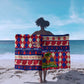 Afro Haiti Christmas Sarong Jwaye Nowe Neg Marron With Coat Of Arms - African Pride