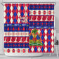 Afro Haiti Christmas Shower Curtain Jwaye Nowe Neg Marron With Coat Of Arms - African Pride
