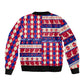 Afro Haiti Christmas Sleeve Zip Bomber Jacket Jwaye Nowe Neg Marron With Coat Of Arms - African Pride
