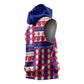 Afro Haiti Christmas Sleeveless Hoodie Jwaye Nowe Neg Marron With Coat Of Arms - African Pride