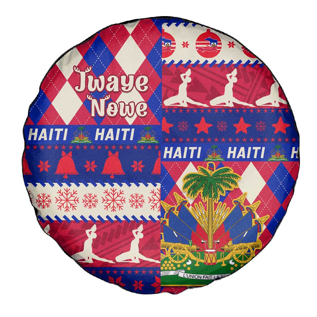 Afro Haiti Christmas Spare Tire Cover Jwaye Nowe Neg Marron With Coat Of Arms - African Pride