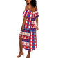 Afro Haiti Christmas Summer Maxi Dress Jwaye Nowe Neg Marron With Coat Of Arms - African Pride