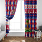 Afro Haiti Christmas Window Curtain Jwaye Nowe Neg Marron With Coat Of Arms - African Pride