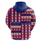 Afro Haiti Christmas Zip Hoodie Jwaye Nowe Neg Marron With Coat Of Arms - African Pride