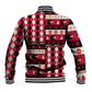 Afro Haiti 1964 Christmas Baseball Jacket Jwaye Nowe Neg Marron With Coat Of Arms - African Pride