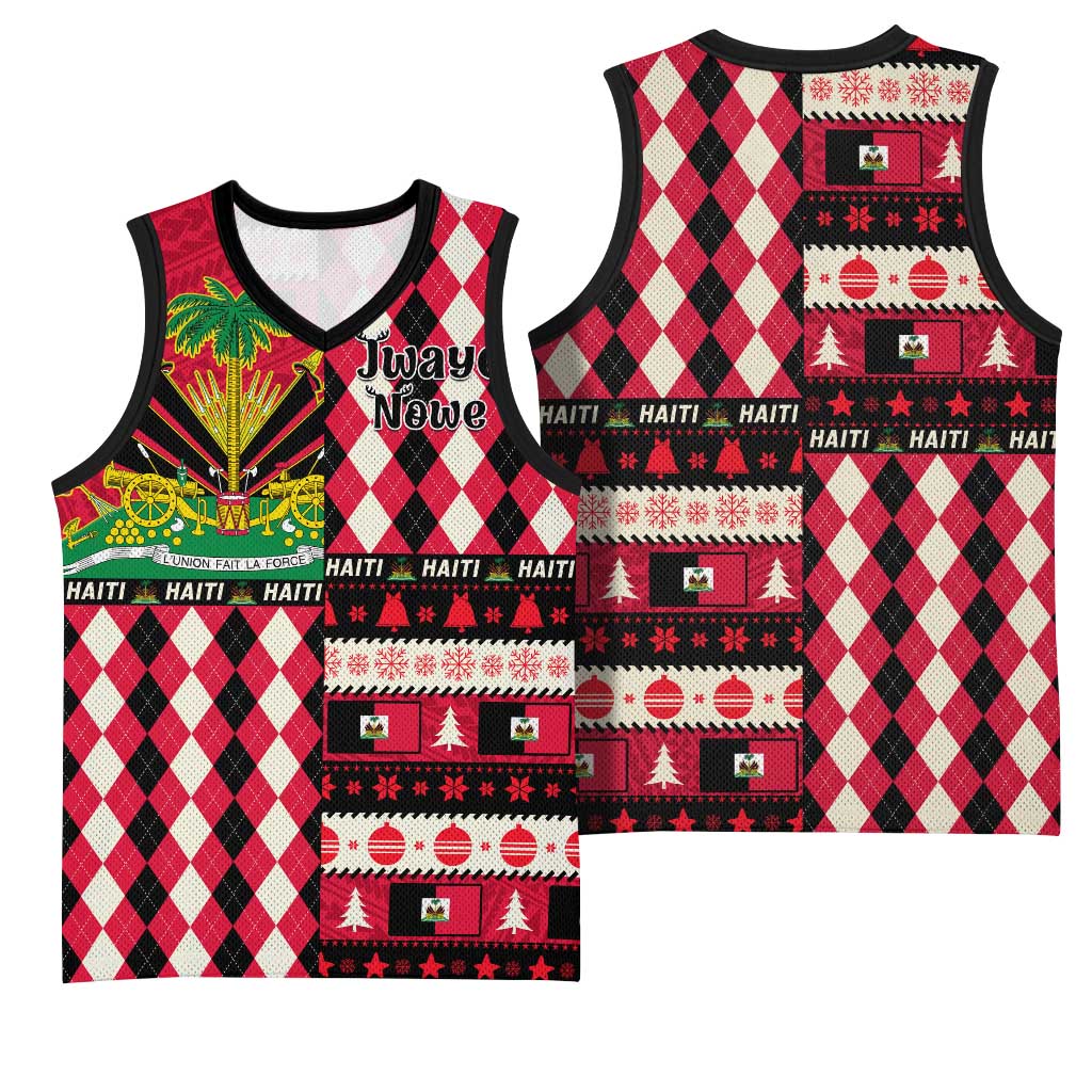 Afro Haiti 1964 Christmas Basketball Jersey Jwaye Nowe Neg Marron With Coat Of Arms - African Pride
