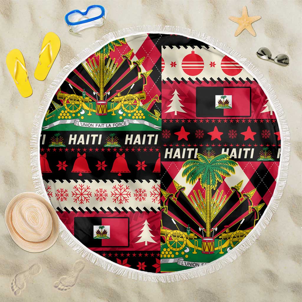 Afro Haiti 1964 Christmas Beach Blanket Jwaye Nowe Neg Marron With Coat Of Arms - African Pride
