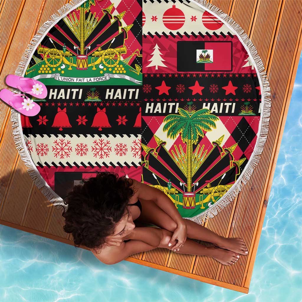 Afro Haiti 1964 Christmas Beach Blanket Jwaye Nowe Neg Marron With Coat Of Arms - African Pride