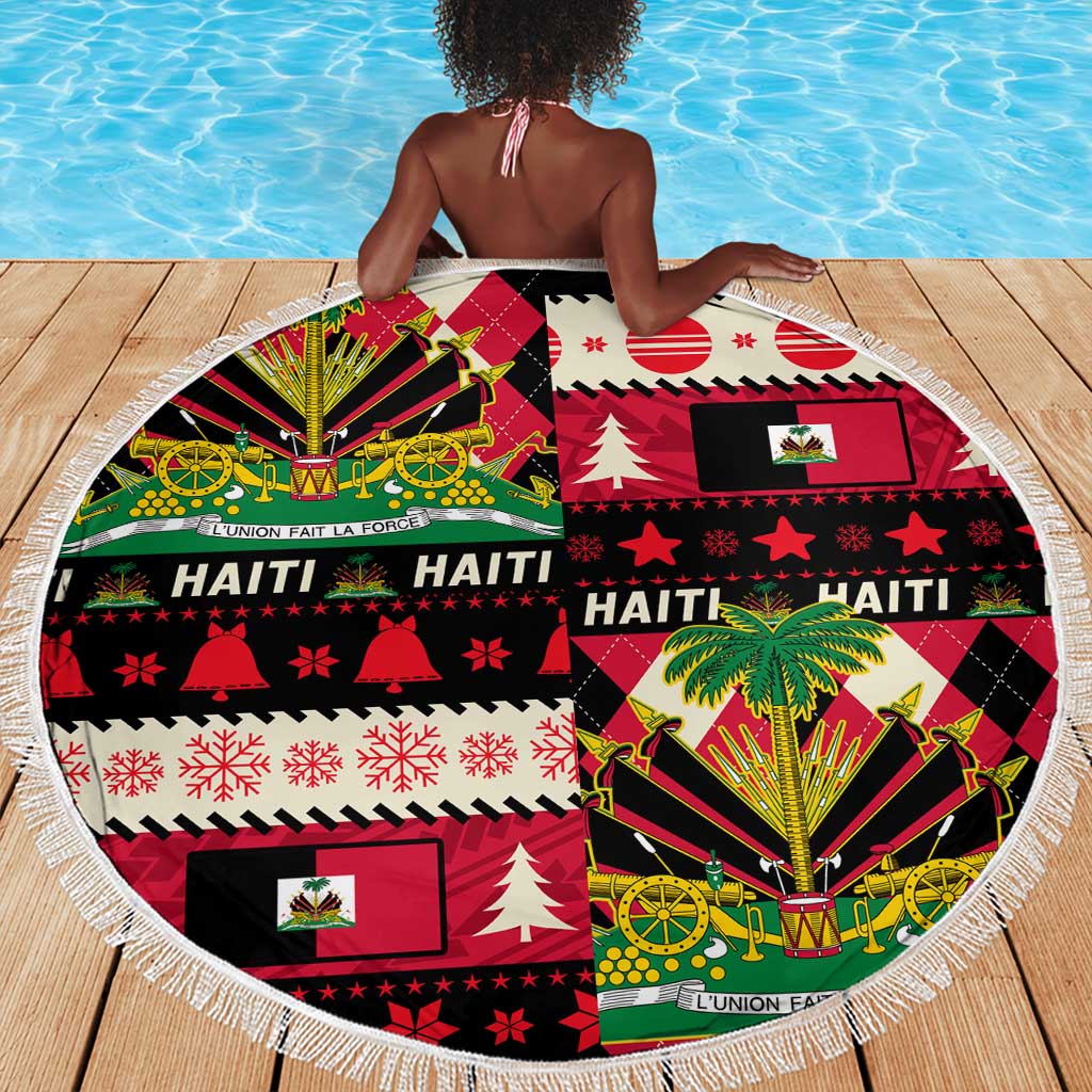 Afro Haiti 1964 Christmas Beach Blanket Jwaye Nowe Neg Marron With Coat Of Arms - African Pride
