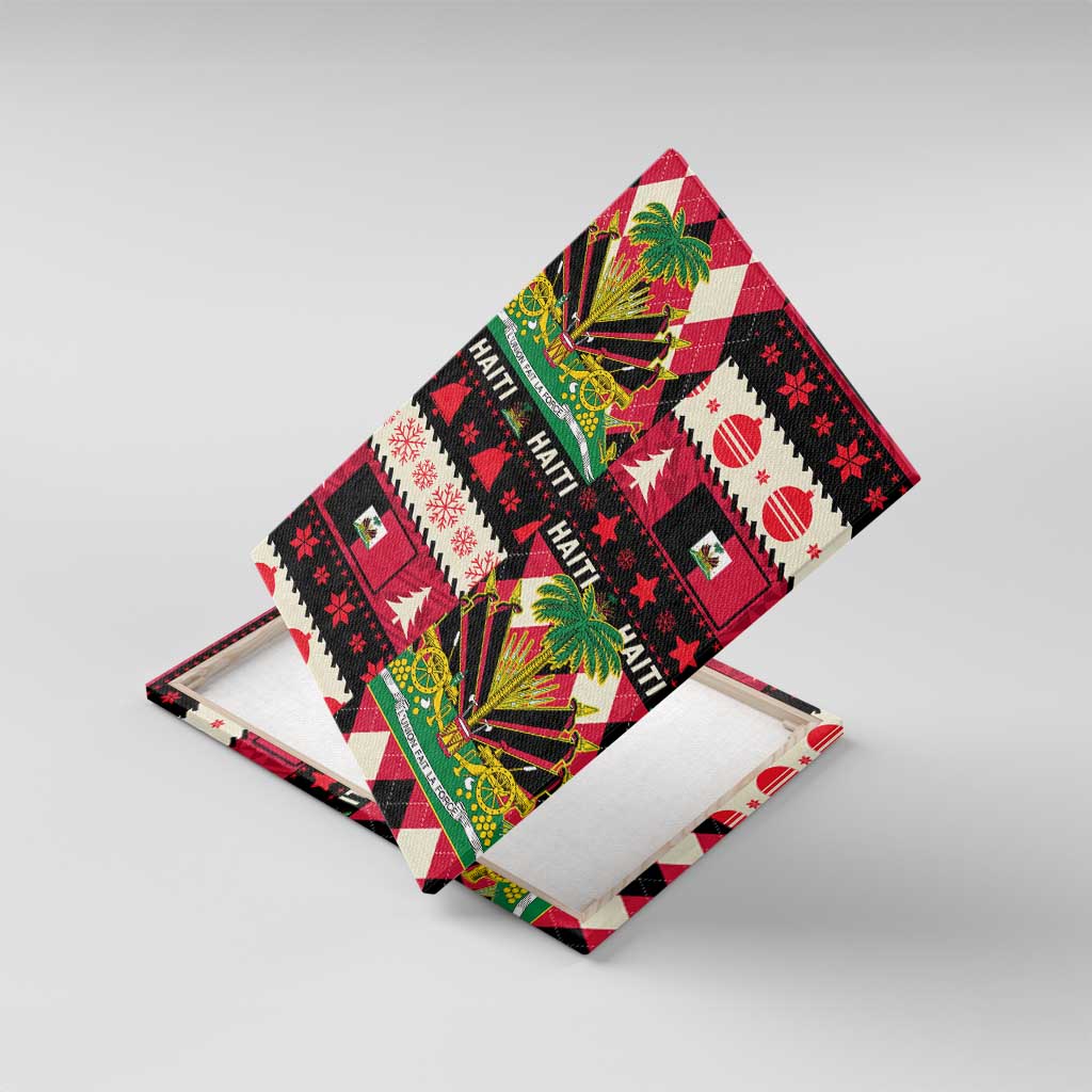 Afro Haiti 1964 Christmas Canvas Wall Art Jwaye Nowe Neg Marron With Coat Of Arms - African Pride