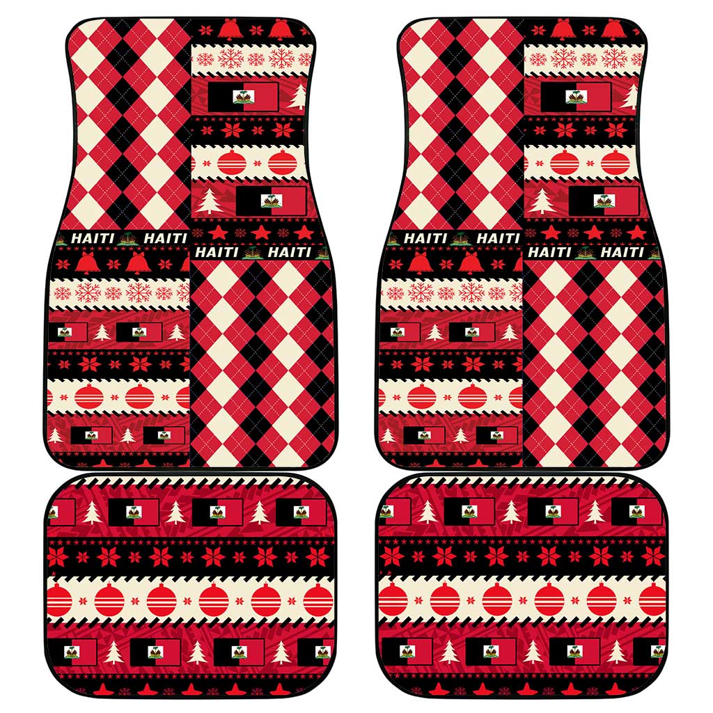 Afro Haiti 1964 Christmas Car Mats Jwaye Nowe Neg Marron With Coat Of Arms - African Pride