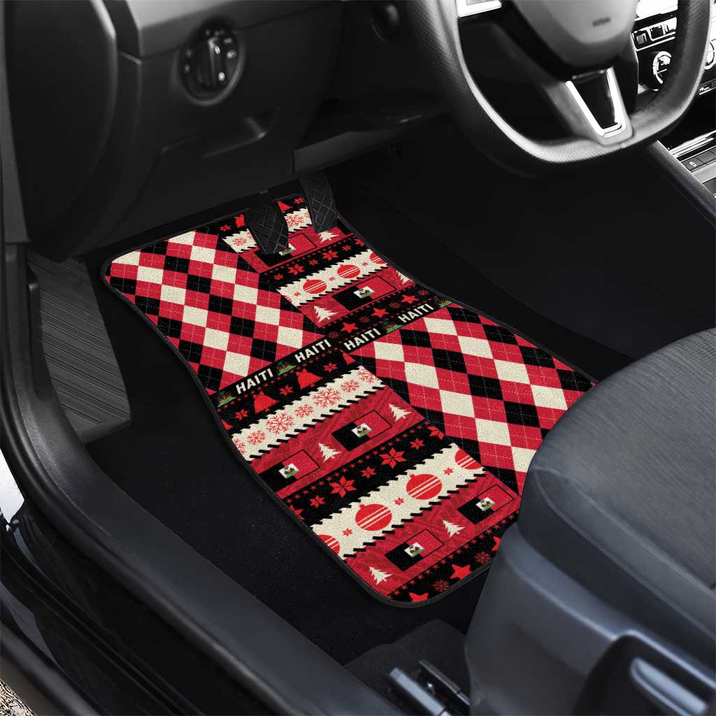 Afro Haiti 1964 Christmas Car Mats Jwaye Nowe Neg Marron With Coat Of Arms - African Pride