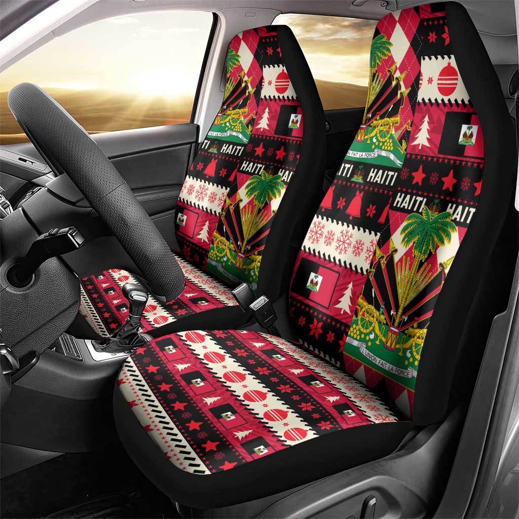 Afro Haiti 1964 Christmas Car Seat Cover Jwaye Nowe Neg Marron With Coat Of Arms - African Pride