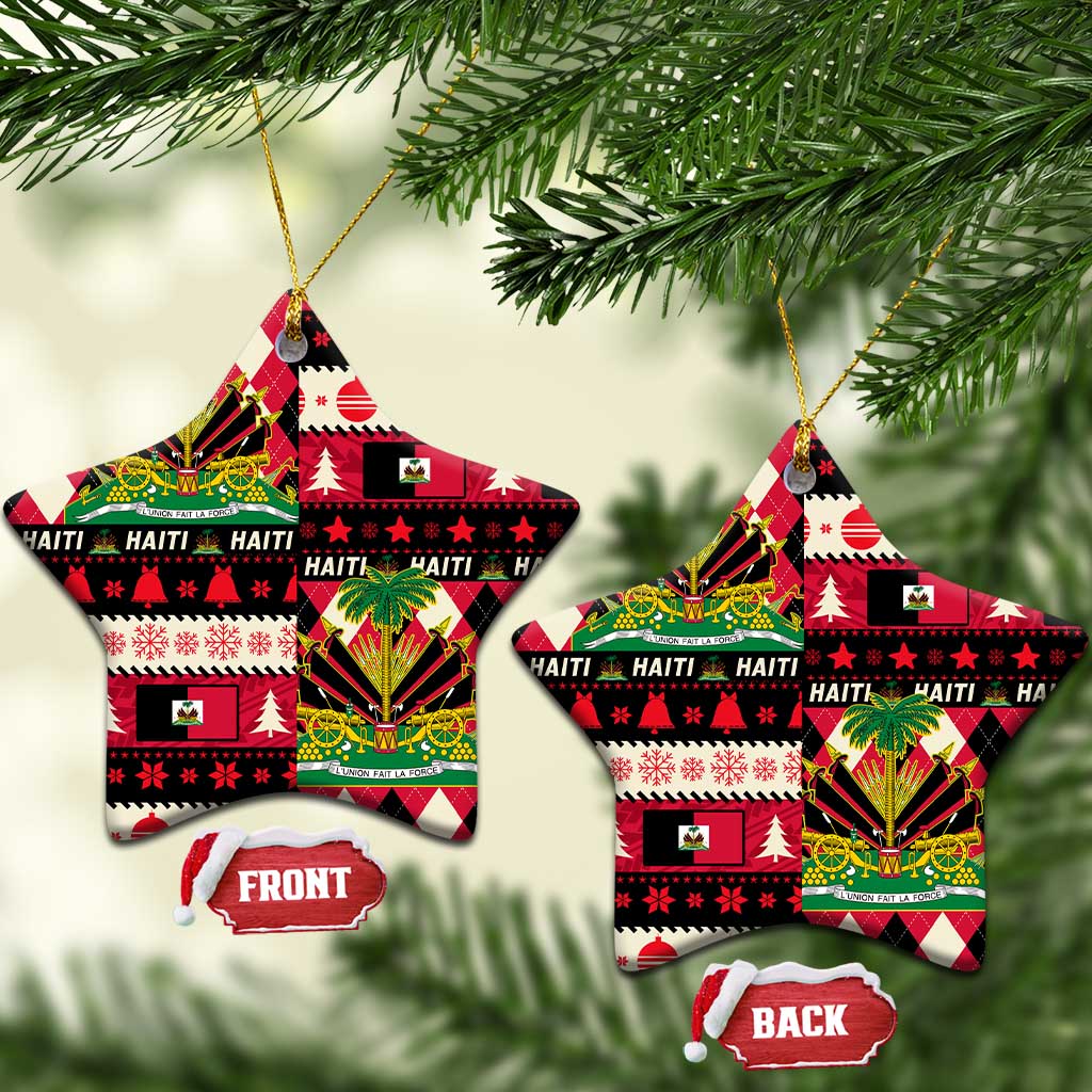 Afro Haiti Christmas 1964 Christmas Ceramic Ornament Jwaye Nowe Neg Marron With Coat Of Arms - African Pride