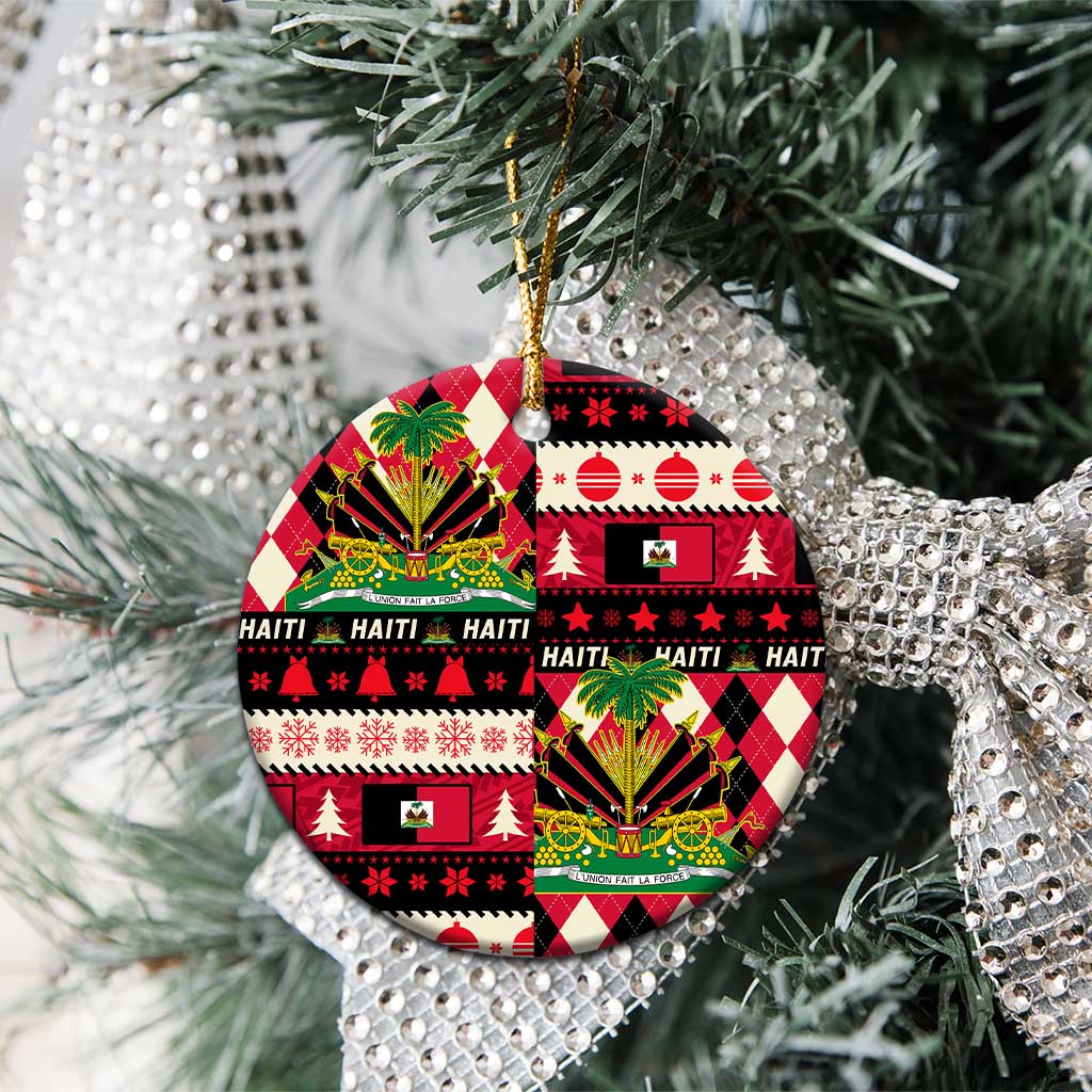 Afro Haiti Christmas 1964 Christmas Ceramic Ornament Jwaye Nowe Neg Marron With Coat Of Arms - African Pride