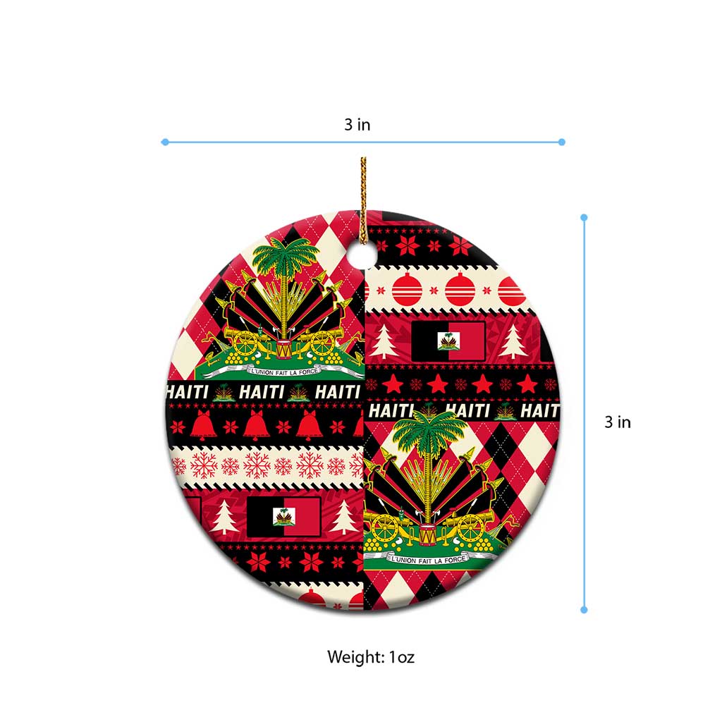 Afro Haiti Christmas 1964 Christmas Ceramic Ornament Jwaye Nowe Neg Marron With Coat Of Arms - African Pride