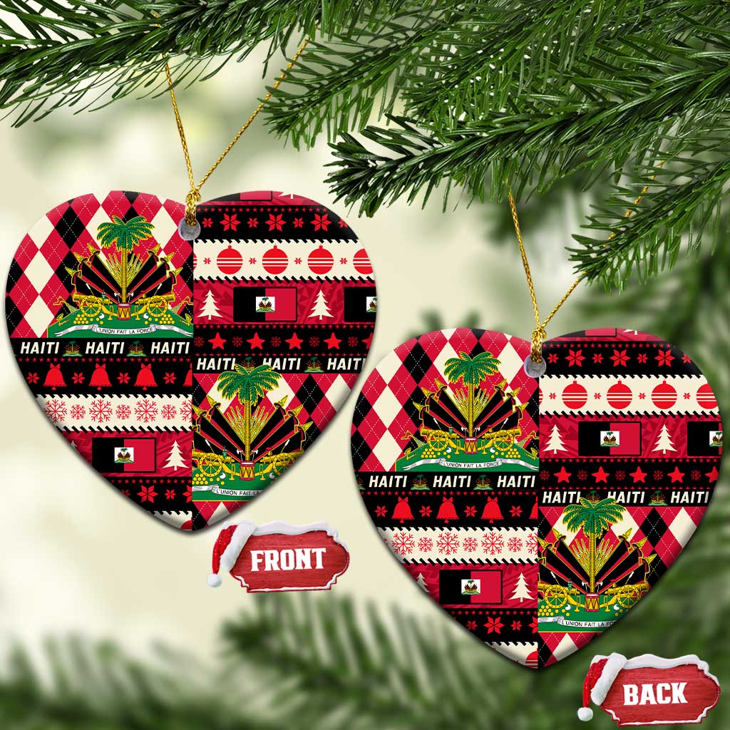 Afro Haiti Christmas 1964 Christmas Ceramic Ornament Jwaye Nowe Neg Marron With Coat Of Arms - African Pride