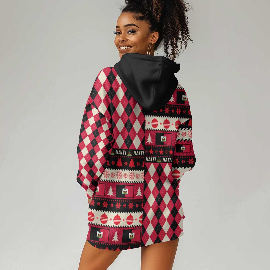 Afro Haiti 1964 Christmas Hoodie Dress Jwaye Nowe Neg Marron With Coat Of Arms - African Pride