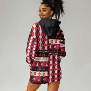 Afro Haiti 1964 Christmas Hoodie Dress Jwaye Nowe Neg Marron With Coat Of Arms - African Pride