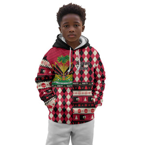 Afro Haiti 1964 Christmas Kid Hoodie Jwaye Nowe Neg Marron With Coat Of Arms - African Pride