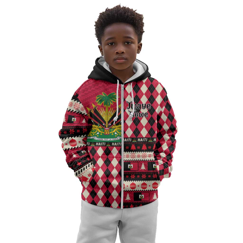 Afro Haiti 1964 Christmas Kid Hoodie Jwaye Nowe Neg Marron With Coat Of Arms - African Pride
