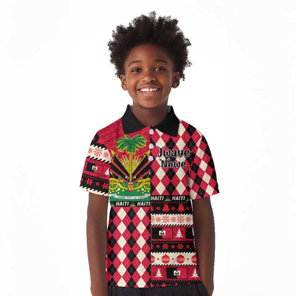 Afro Haiti 1964 Christmas Kid Polo Shirt Jwaye Nowe Neg Marron With Coat Of Arms - African Pride