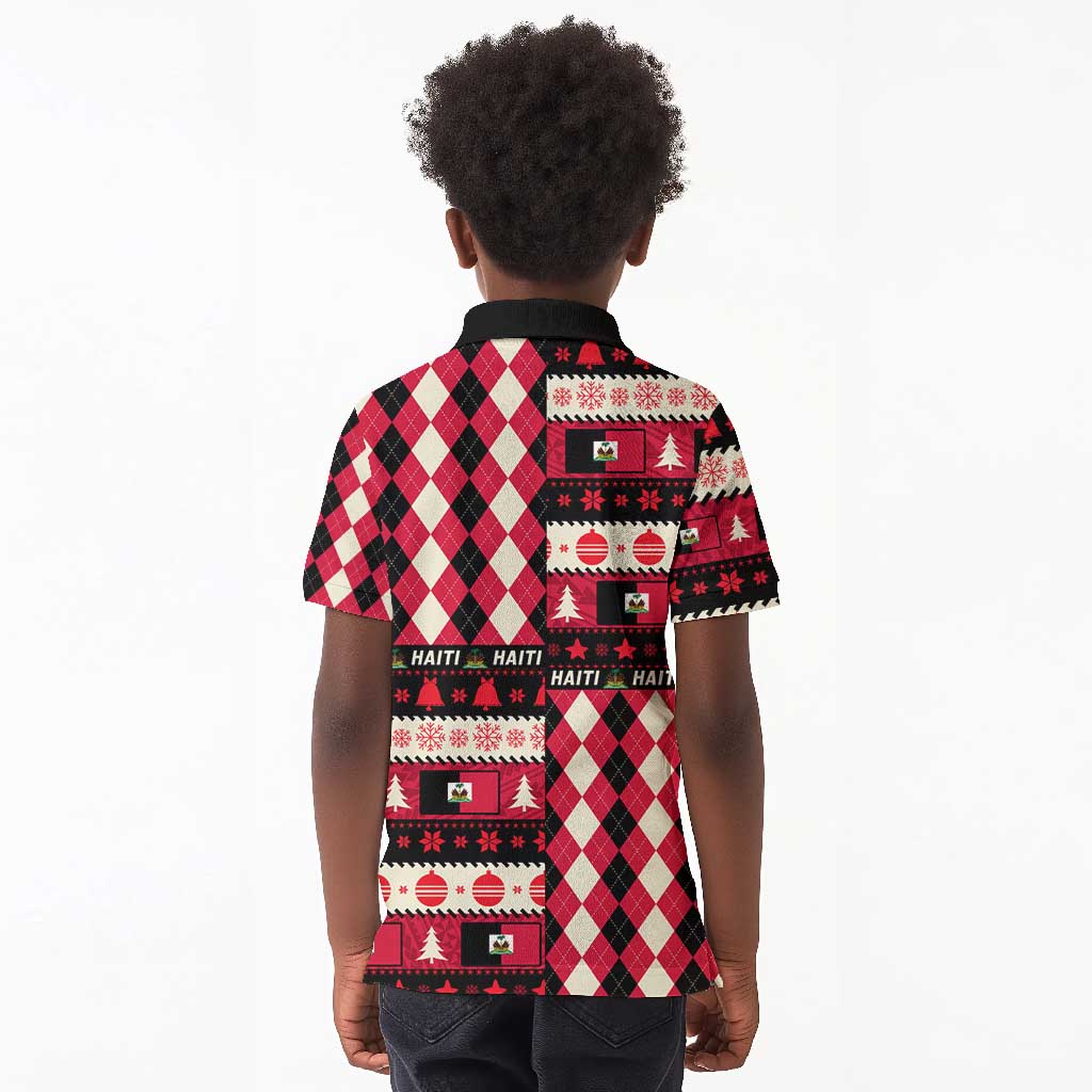 Afro Haiti 1964 Christmas Kid Polo Shirt Jwaye Nowe Neg Marron With Coat Of Arms - African Pride