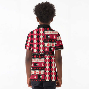 Afro Haiti 1964 Christmas Kid Polo Shirt Jwaye Nowe Neg Marron With Coat Of Arms - African Pride