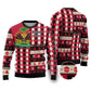 Afro Haiti Christmas 1964 Christmas Ugly Christmas Sweater Jwaye Nowe Neg Marron With Coat Of Arms - African Pride