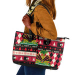 Afro Haiti 1964 Christmas Leather Tote Bag Jwaye Nowe Neg Marron With Coat Of Arms - African Pride