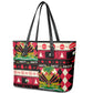 Afro Haiti 1964 Christmas Leather Tote Bag Jwaye Nowe Neg Marron With Coat Of Arms - African Pride
