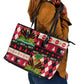 Afro Haiti 1964 Christmas Leather Tote Bag Jwaye Nowe Neg Marron With Coat Of Arms - African Pride