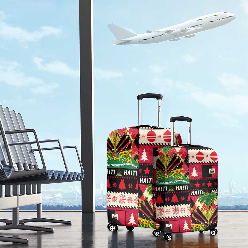 Afro Haiti 1964 Christmas Luggage Cover Jwaye Nowe Neg Marron With Coat Of Arms - African Pride