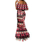 Afro Haiti 1964 Christmas Mermaid Dress Jwaye Nowe Neg Marron With Coat Of Arms - African Pride